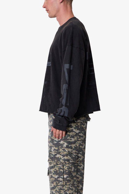 Preys L/S Tee - Washed Black
