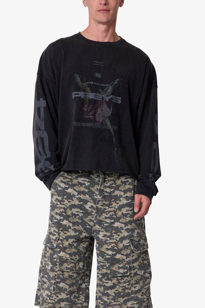 Preys L/S Tee - Washed Black