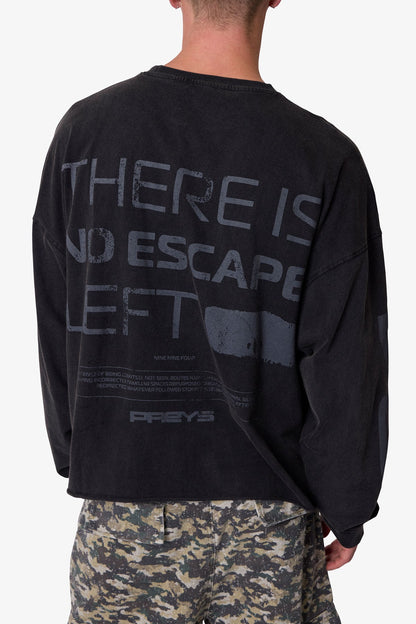 Preys L/S Tee - Washed Black