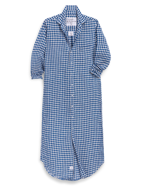 RORY Blue Check, Italian Classic Linen