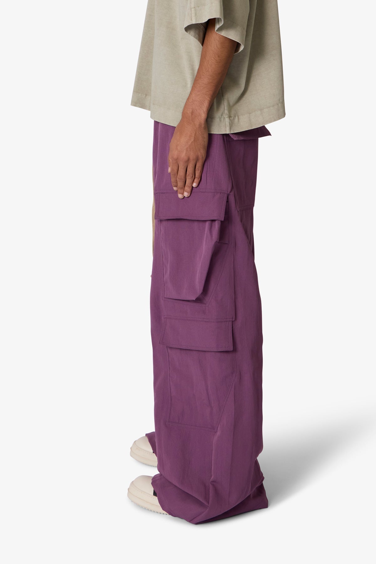 Rave Double Cargo Pants - Mauve