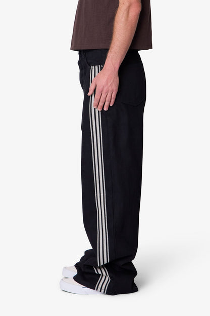 Rave Stripe Denim - Black