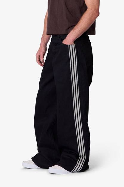 Rave Stripe Denim - Black