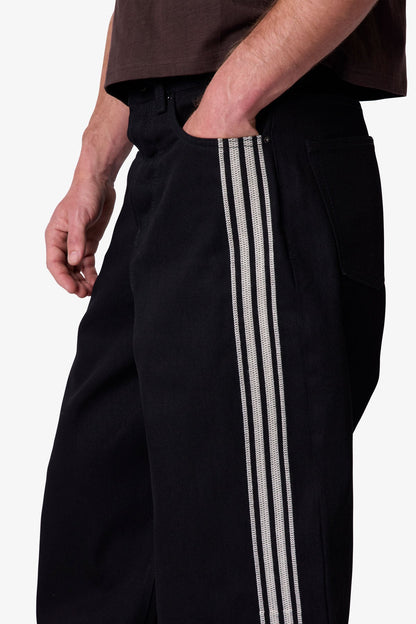 Rave Stripe Denim - Black