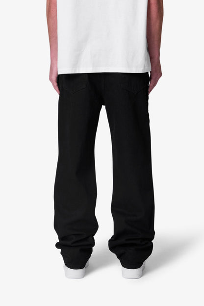 Raw Baggy Denim - Rinsed Black