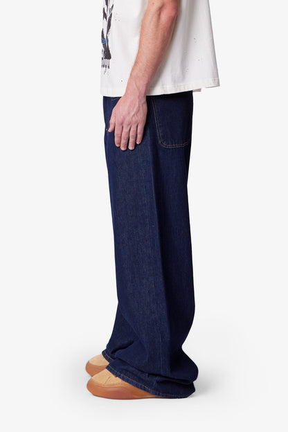 Raw Baggy Rave Denim - Washed Indigo