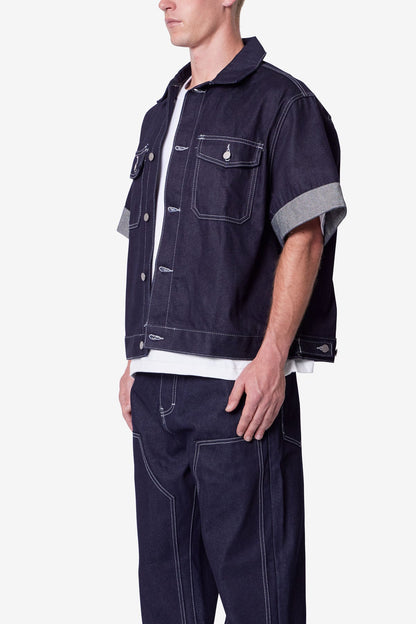 Raw Denim Work Shirt - Blue