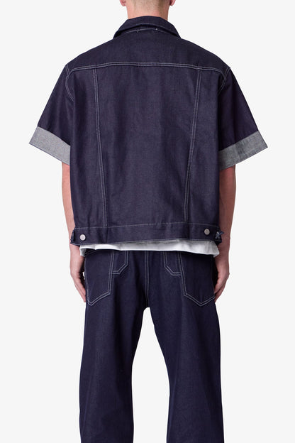 Raw Denim Work Shirt - Blue