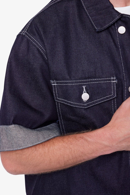Raw Denim Work Shirt - Blue