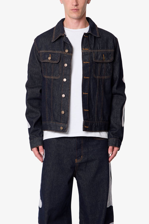 Raw Skeleton Trucker Jacket - Rinsed Indigo