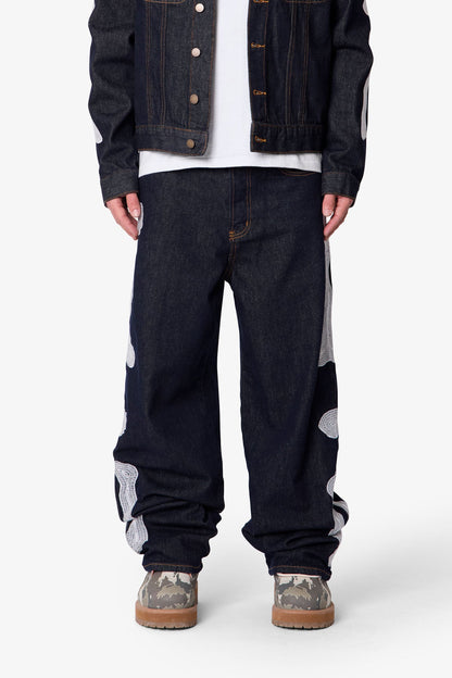 Raw Skeleton Ultra Baggy Denim - Rinsed Indigo