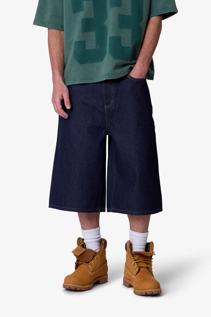 Raw Ultra Baggy Denim Shorts - Rinsed Indigo