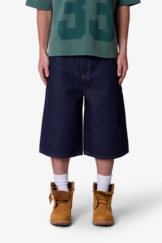 Raw Ultra Baggy Denim Shorts - Rinsed Indigo