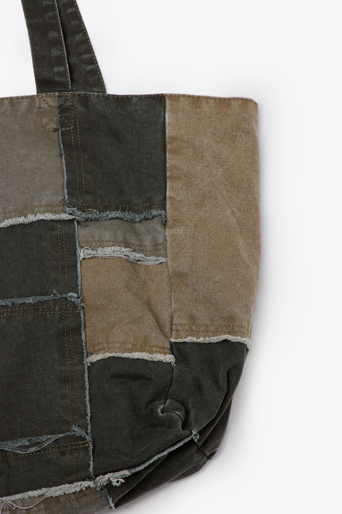Reconstructed Canvas Tote Bag - Olive