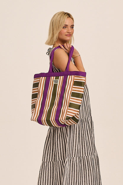 Recycled Nylon Easy Bag - Green & Orange