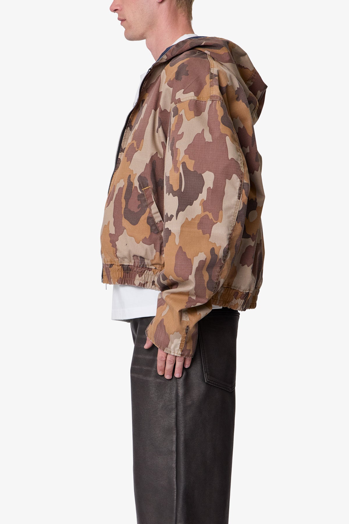 Reversible Hooded Zip Up Jacket - Camo
