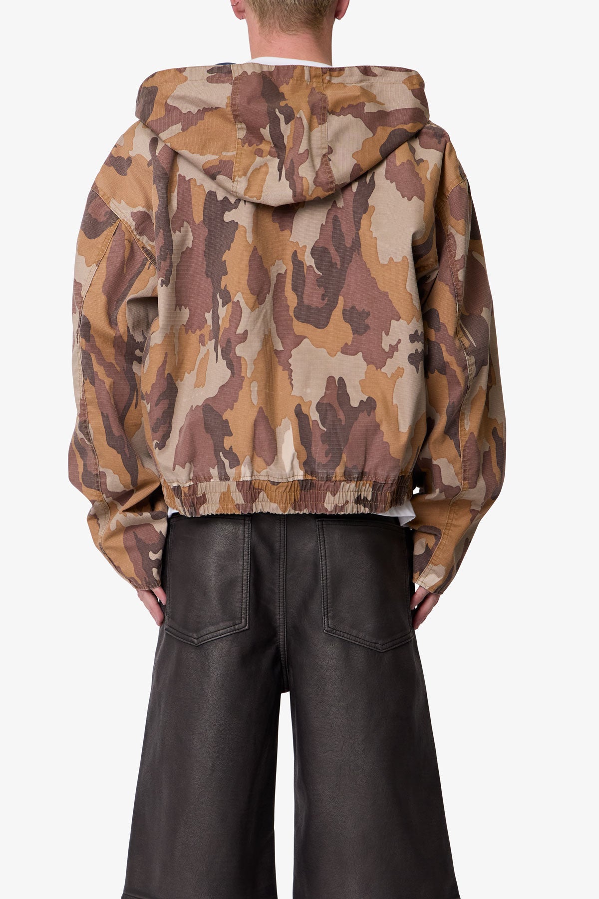 Reversible Hooded Zip Up Jacket - Camo