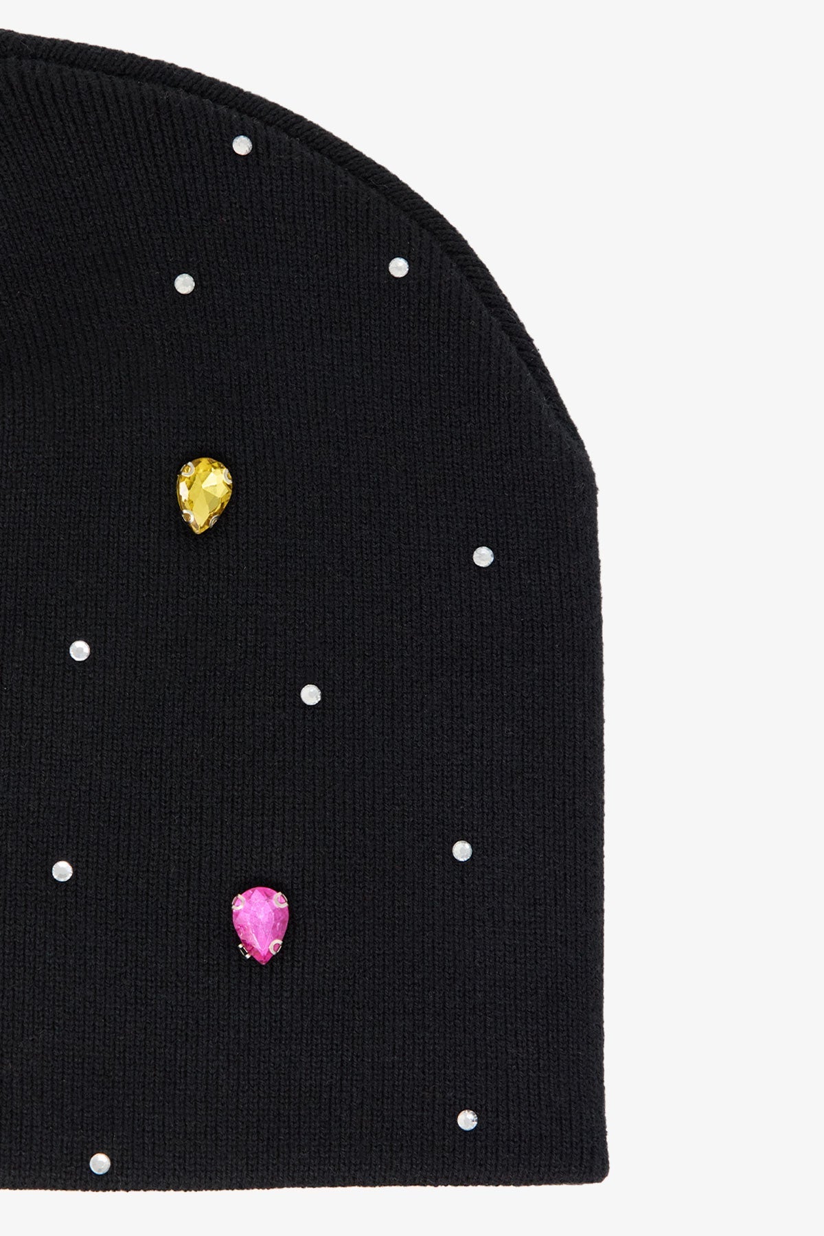 Rhinestone Beanie - Black