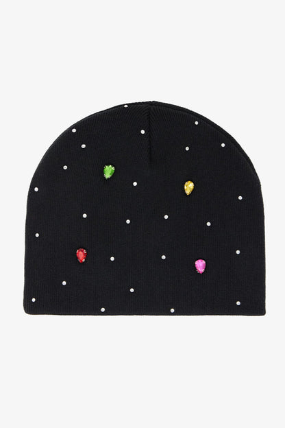 Rhinestone Beanie - Black