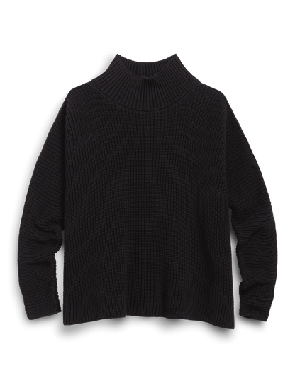 MONTECITO TURTLENECK Black, Pure Italian Cotton