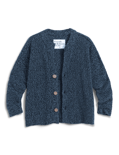 MONTECITO CARDIGAN Blueberry, Pure Italian Cotton