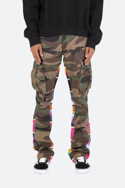 Serape Bootcut Cargo Pants - Camo