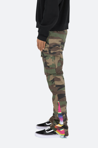 Serape Bootcut Cargo Pants - Camo
