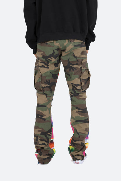 Serape Bootcut Cargo Pants - Camo