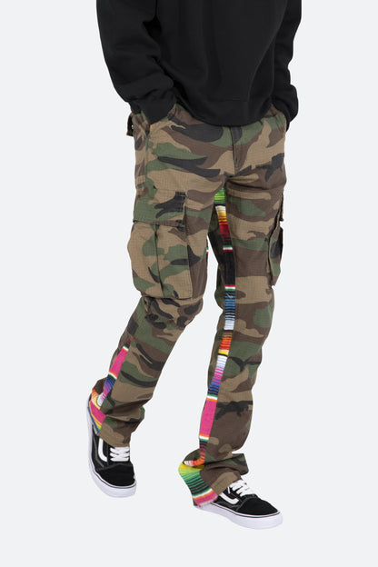 Serape Bootcut Cargo Pants - Camo