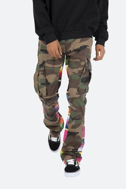 Serape Bootcut Cargo Pants - Camo