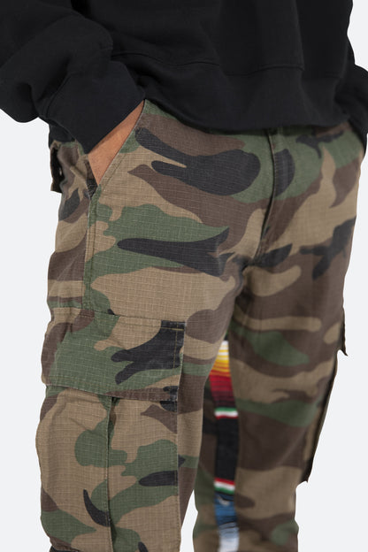 Serape Bootcut Cargo Pants - Camo