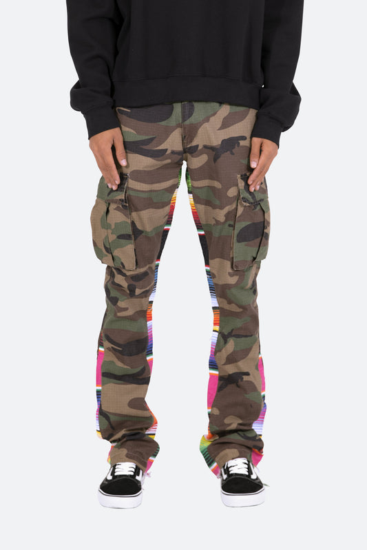 Serape Bootcut Cargo Pants - Camo