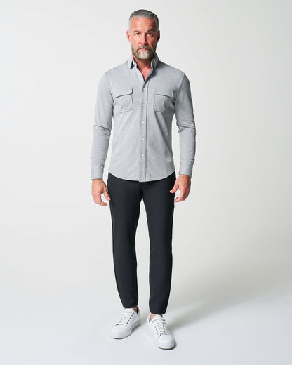 Patch Pocket Button Down - Light Grey