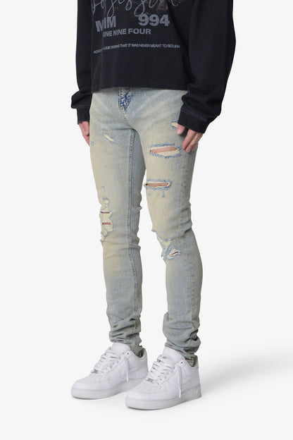 Shredded Skinny Denim - Blue