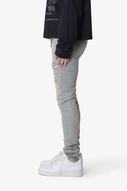 Shredded Skinny Denim - Blue