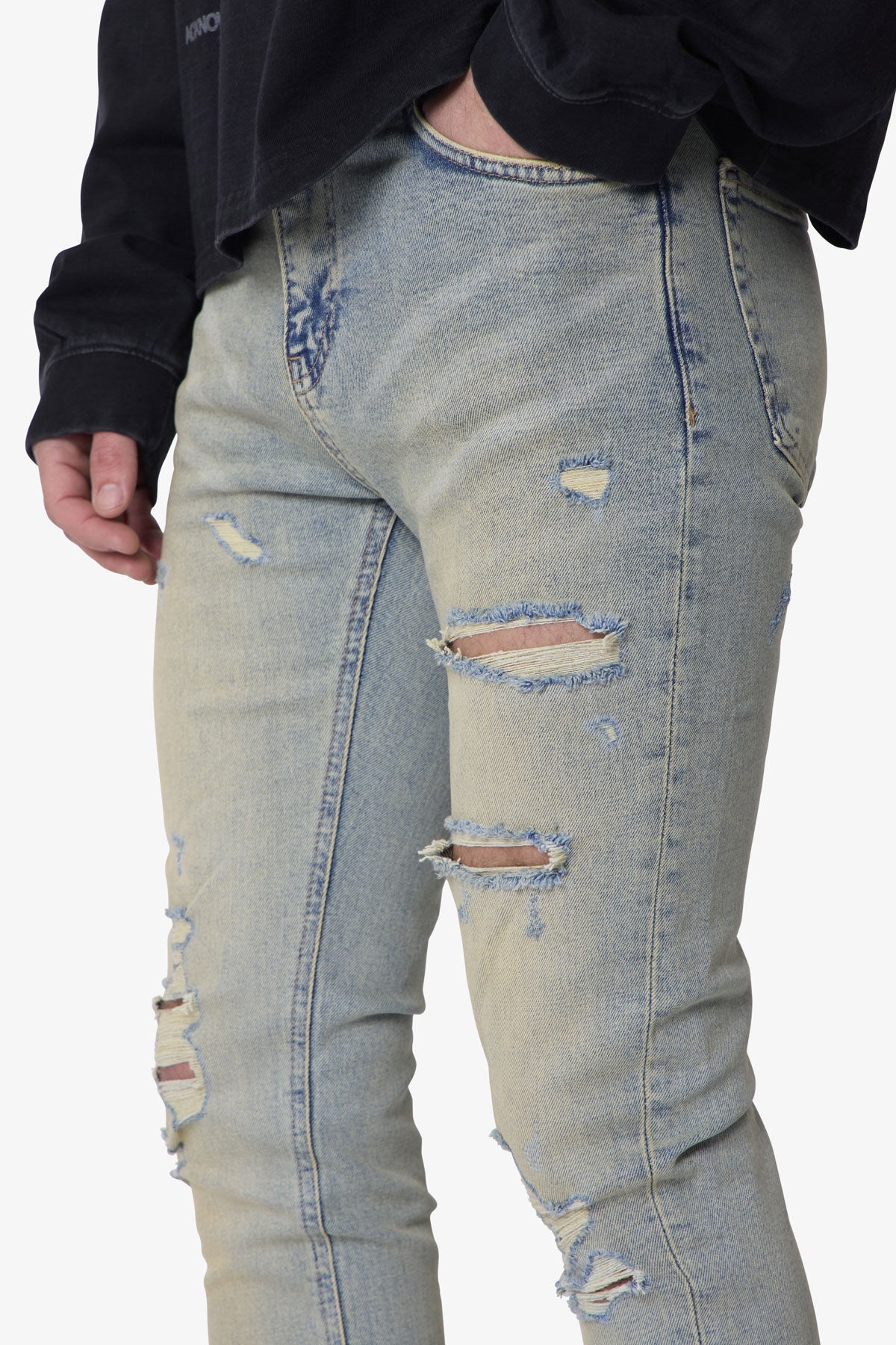 Shredded Skinny Denim - Blue