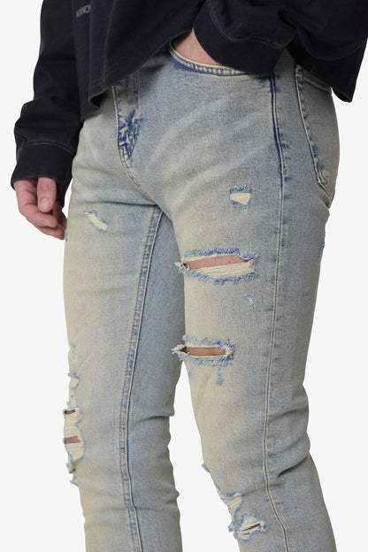 Shredded Skinny Denim - Blue