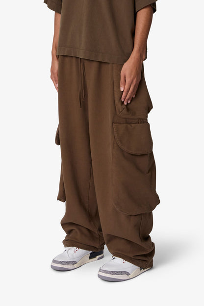 Side Cargo Pocket Sweatpants - Olive