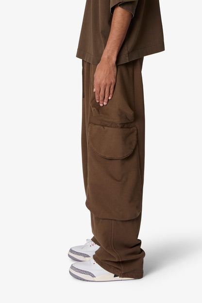 Side Cargo Pocket Sweatpants - Olive