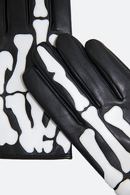 Skeleton Gloves - Black/White