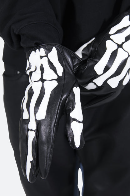 Skeleton Gloves - Black/White