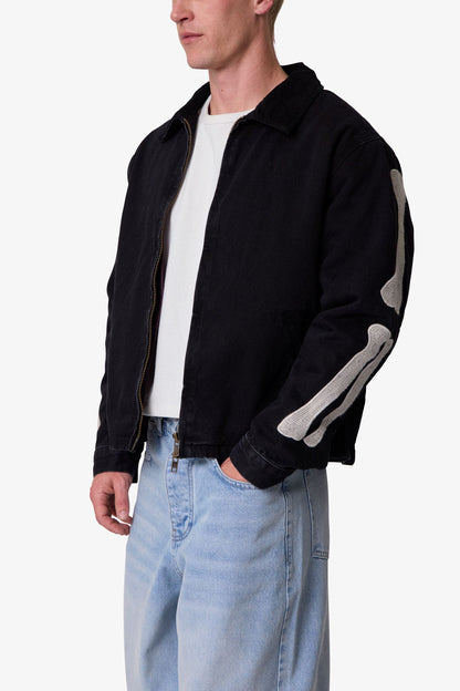 Skeleton Work Jacket - Black