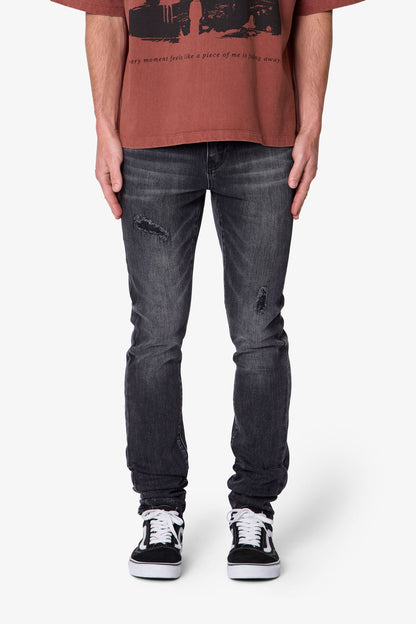 Skinny Distressed Denim - Vintage Black