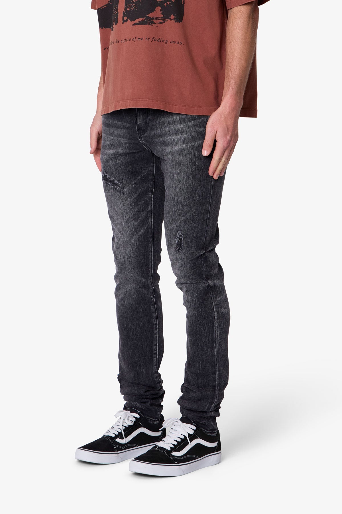 Skinny Distressed Denim - Vintage Black