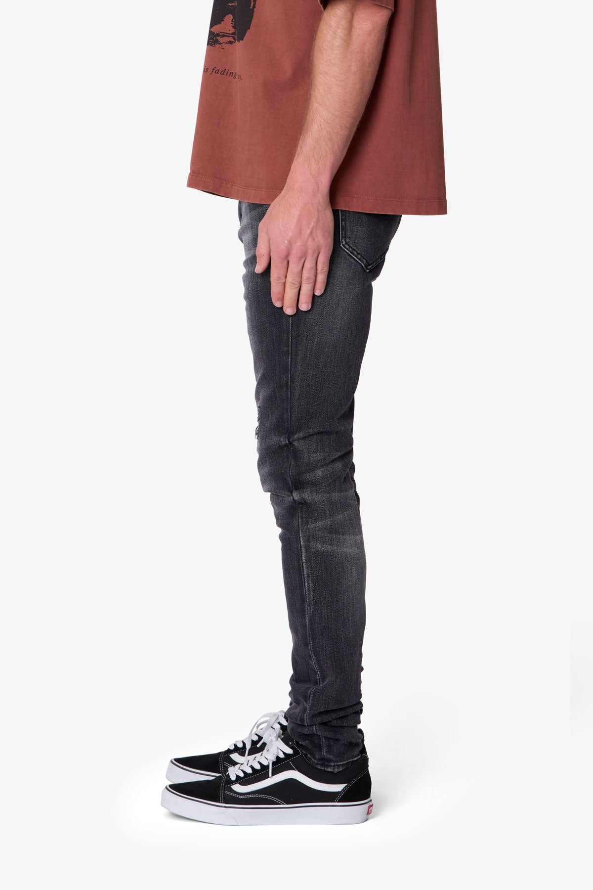 Skinny Distressed Denim - Vintage Black