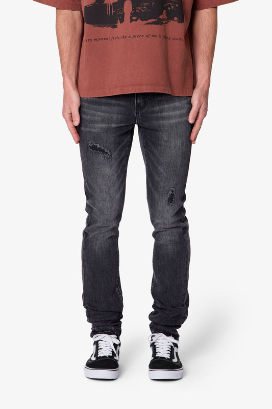 Skinny Distressed Denim - Vintage Black