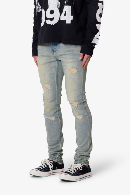Skinny Distressed Denim - Vintage Blue