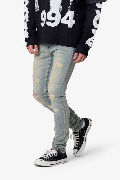 Skinny Distressed Denim - Vintage Blue