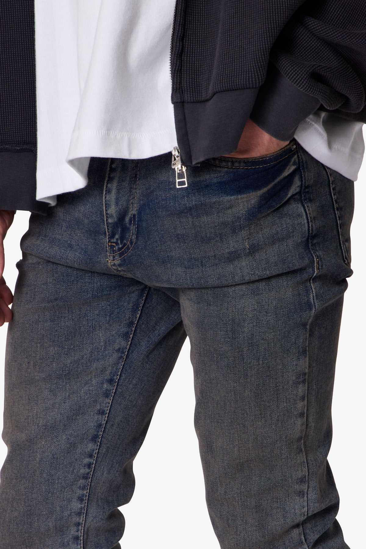 Skinny Oil Denim - Medium Blue