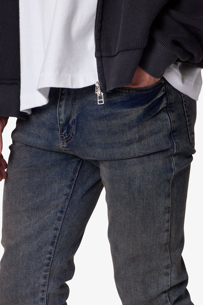 Skinny Oil Denim - Medium Blue